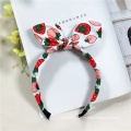 Holiday Style Cartoon Bow Headbands Hair Accessories Cross Hair Band Girls Fabric Headband For Women